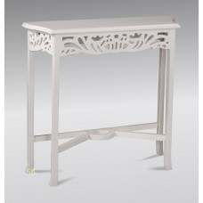Console Table Lattice style in French White